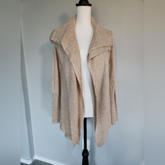Soft Surroundings Wool Blend Cardigan Layered Knit Drapey Sweater Kendle Sz SP - Picture 6 of 13